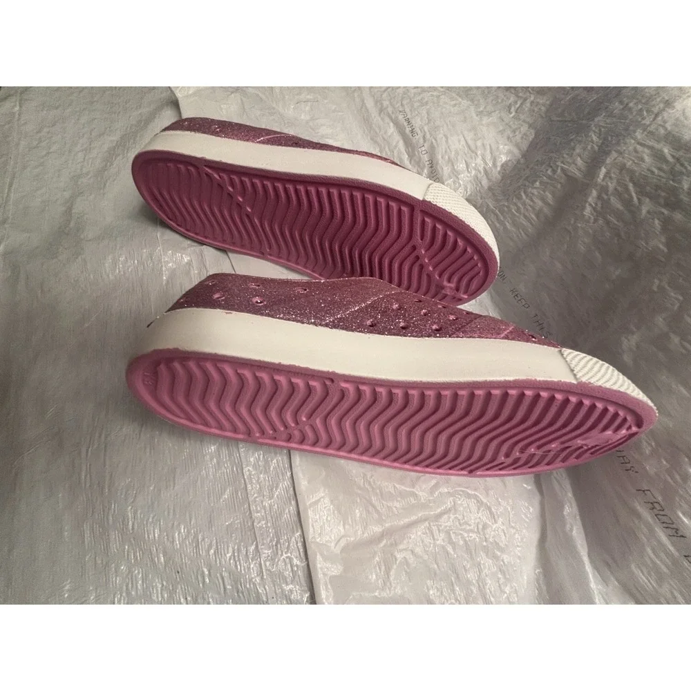 DSG Girls Y3 Glitter Water Sandals‎ Pink White EVA Slip-On Beach Pool